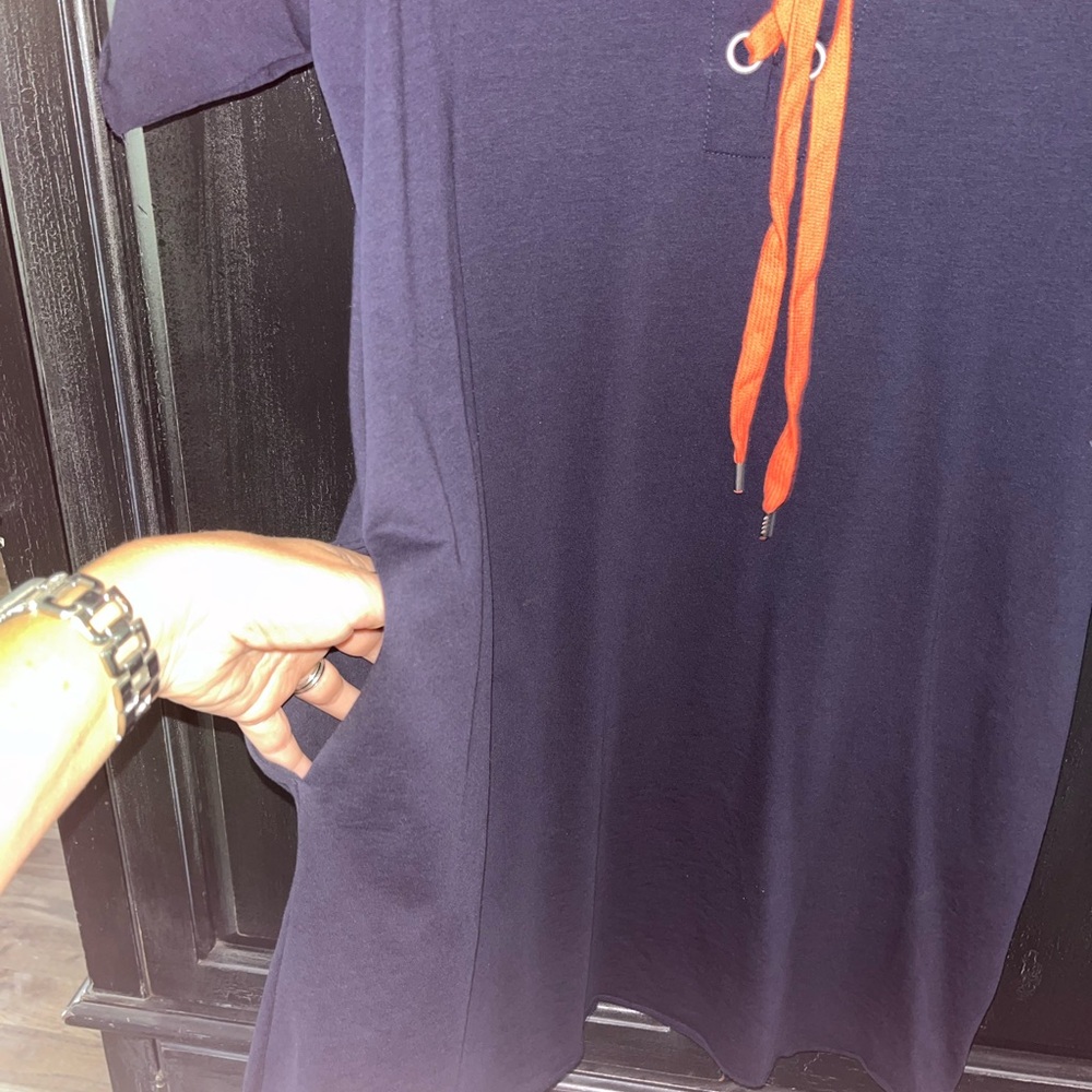Sweatshirt material shift dress!
